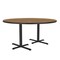 Correll Round Cafe Bistro and Breakroom Pedestal Table, High Pressure Laminate Top, Medium Oak BCT60R-06 - alternate 5